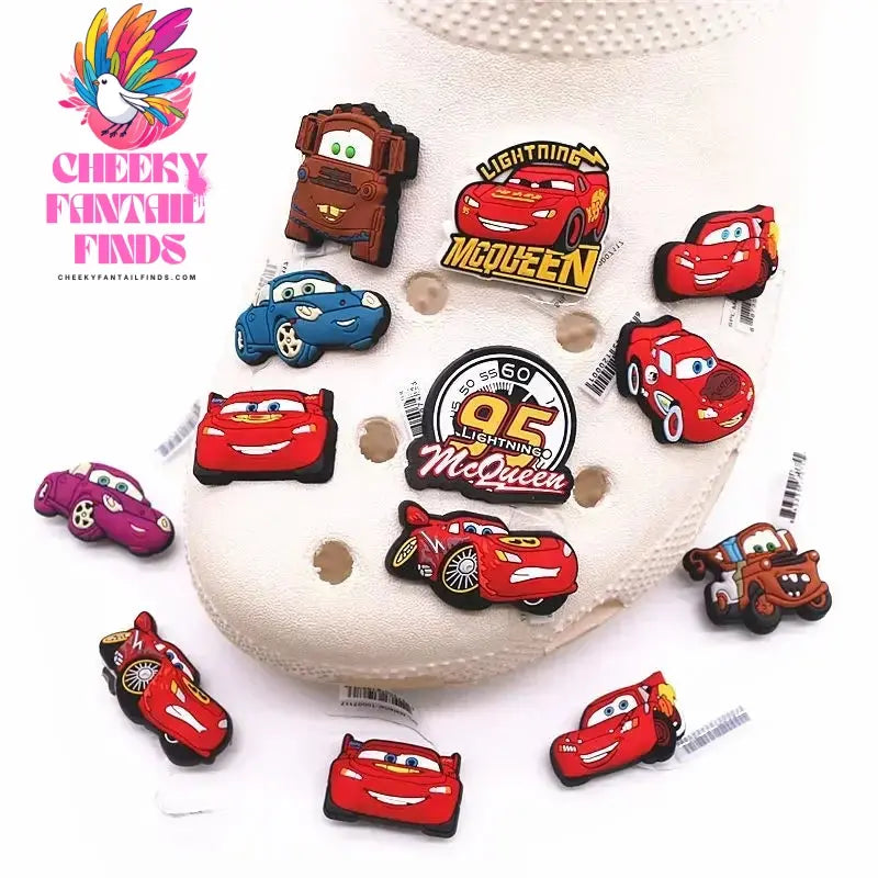 1 Pcs Original Movie Cars Shoe Charms Lightning McQueen Clog Pins Kids Cheeky Fantail Finds
