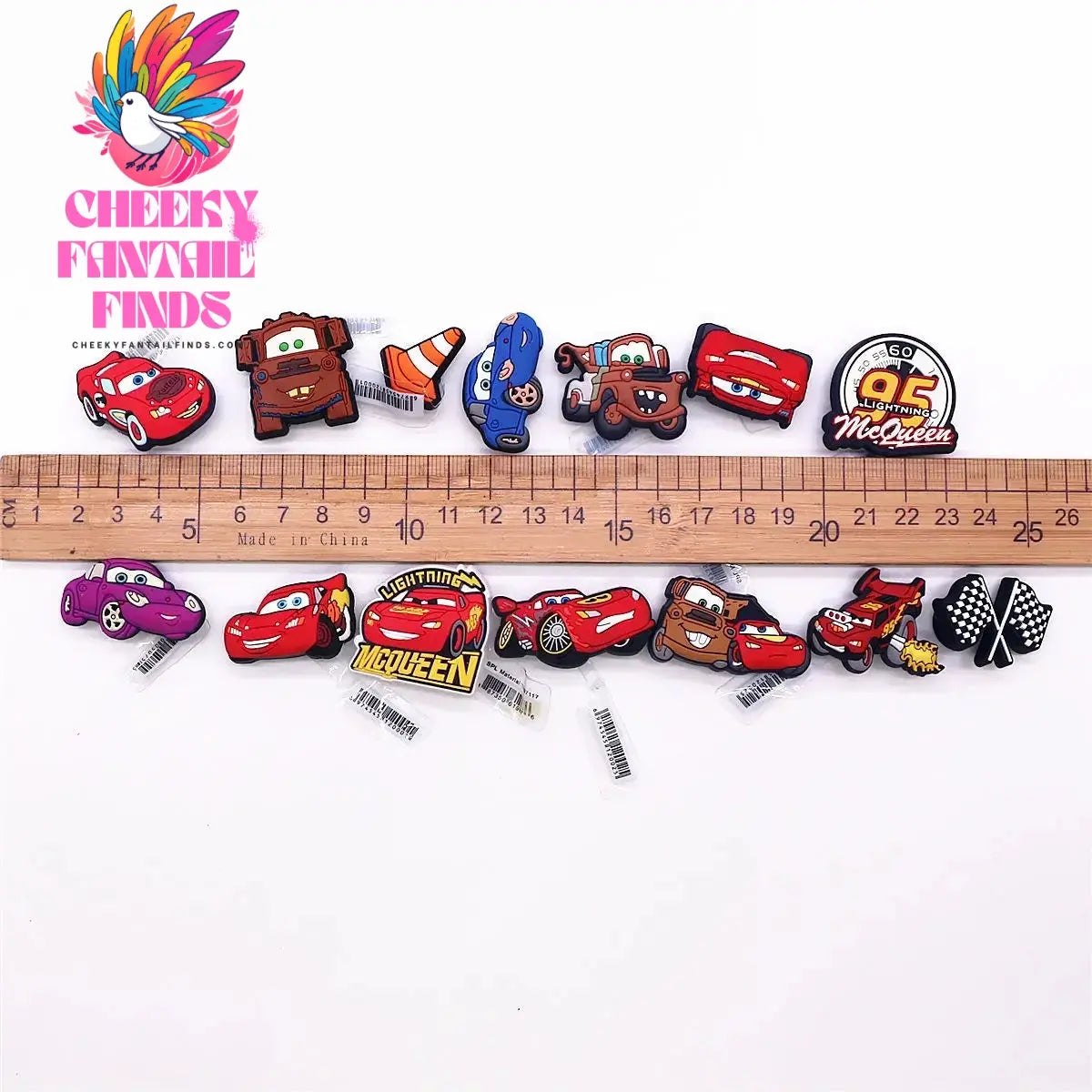 1 Pcs Original Movie Cars Shoe Charms Lightning McQueen Clog Pins Kids Cheeky Fantail Finds