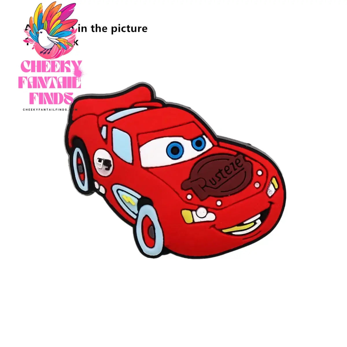 1 Pcs Original Movie Cars Shoe Charms Lightning McQueen Clog Pins Kids Cheeky Fantail Finds