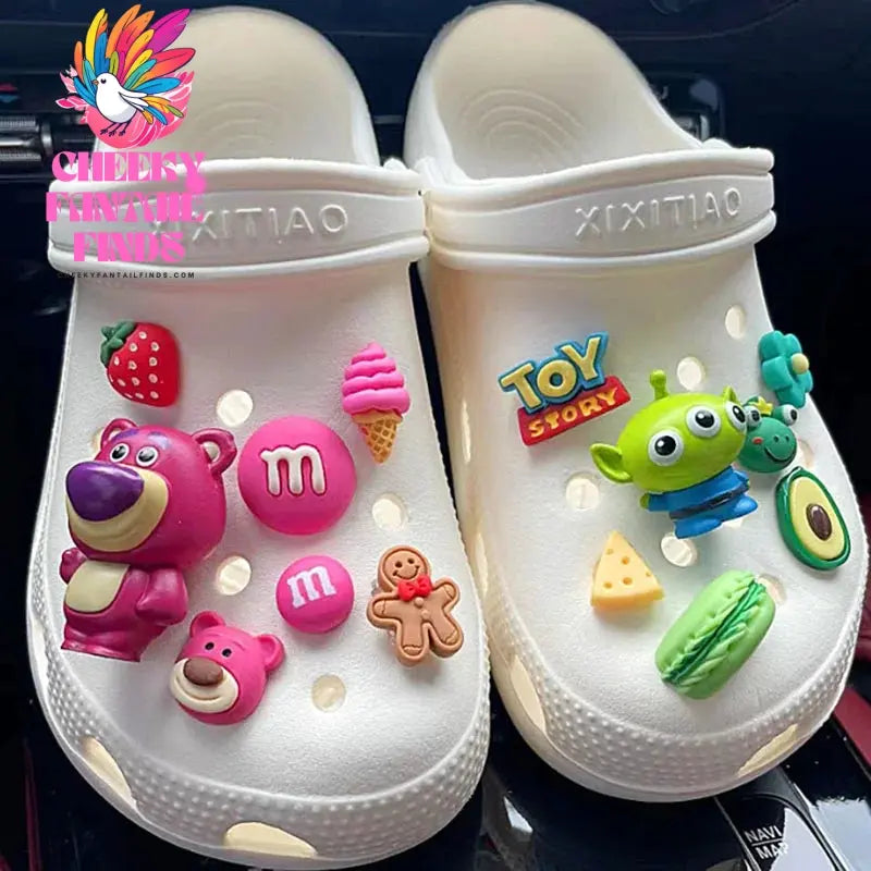 1 Set Hole Shoe Charms Cute Character Accessories Funny Hello kitty Shoes Buckle DIY 3D Doll Shoes Decorations Sandal - Cheeky Fantail Finds