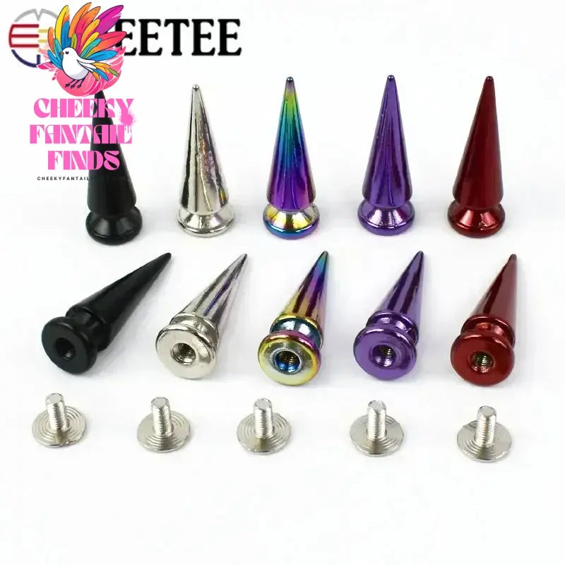 10/20/40Pcs Metal Nails Rivet Bag Shoes Spikes Cone Studs Screwback Garment Decoration Button Handcraft DIY Leather Accessories Cheeky Fantail Finds