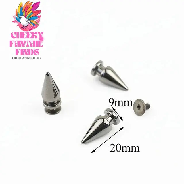 10/20/40Pcs Metal Nails Rivet Bag Shoes Spikes Cone Studs Screwback Garment Decoration Button Handcraft DIY Leather Accessories Cheeky Fantail Finds