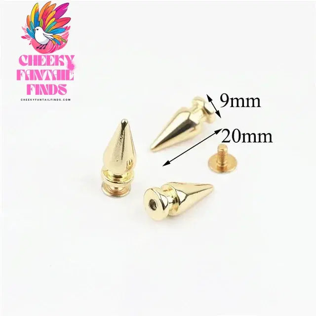 10/20/40Pcs Metal Nails Rivet Bag Shoes Spikes Cone Studs Screwback Garment Decoration Button Handcraft DIY Leather Accessories Cheeky Fantail Finds
