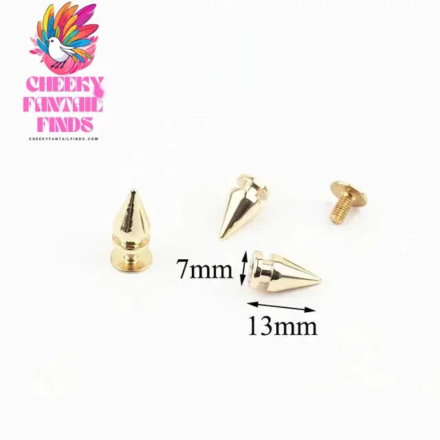 10/20/40Pcs Metal Nails Rivet Bag Shoes Spikes Cone Studs Screwback Garment Decoration Button Handcraft DIY Leather Accessories Cheeky Fantail Finds