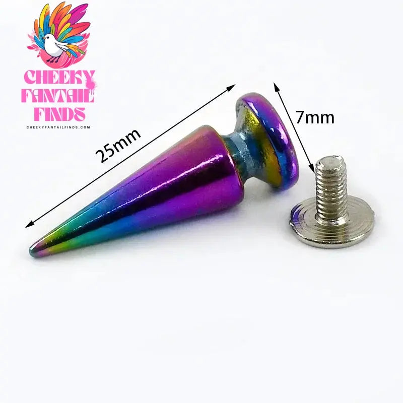 10/20/40Pcs Metal Nails Rivet Bag Shoes Spikes Cone Studs Screwback Garment Decoration Button Handcraft DIY Leather Accessories Cheeky Fantail Finds