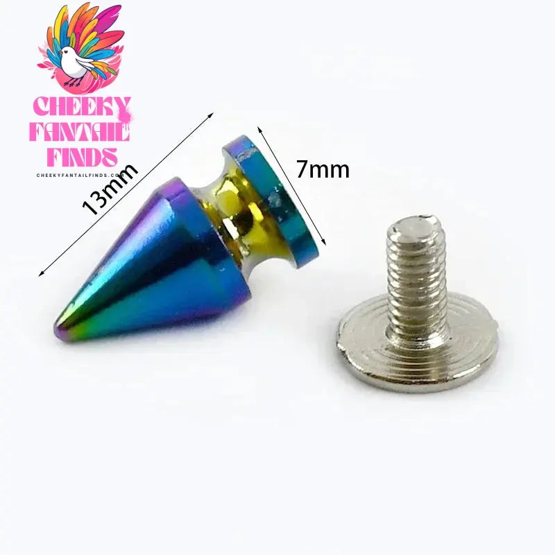 10/20/40Pcs Metal Nails Rivet Bag Shoes Spikes Cone Studs Screwback Garment Decoration Button Handcraft DIY Leather Accessories Cheeky Fantail Finds