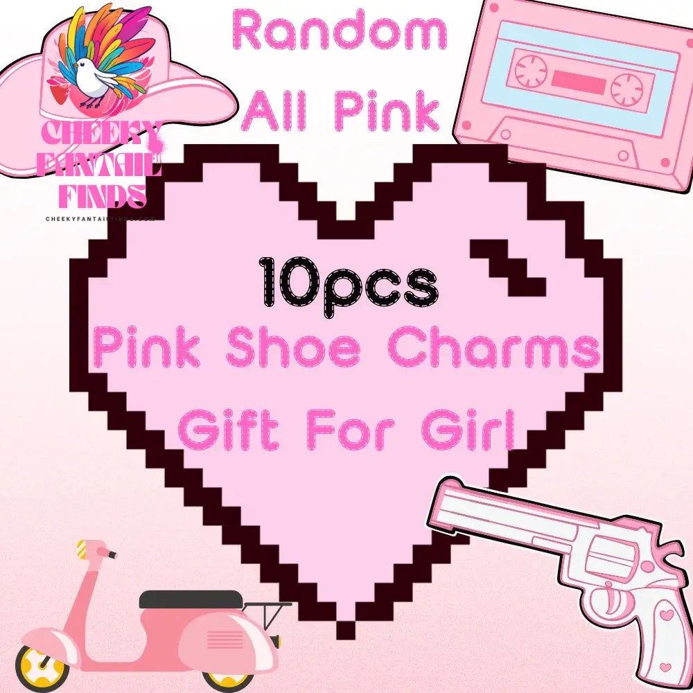 10/20/50/100pcs Random All Pink Shoe Charms Cartoon Cute Animal Plant Shoe Decorations Pins for Women Girl Sandals Accessories Cheeky Fantail Finds