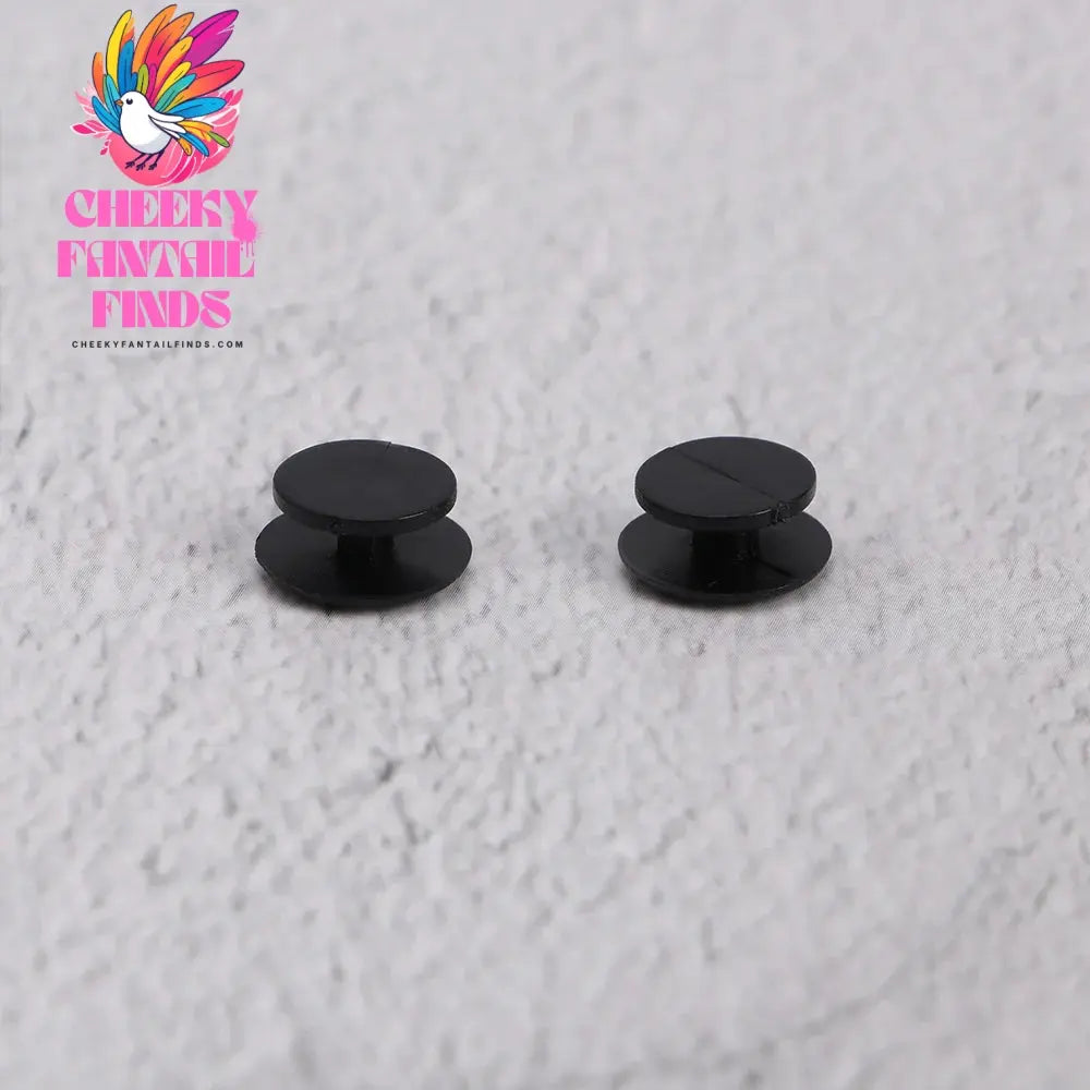 100PCS Plastic Buttons Black Ornaments For DIY Shoes Charms Kids shoe Accessories Lightweight Buckles Cheeky Fantail Finds