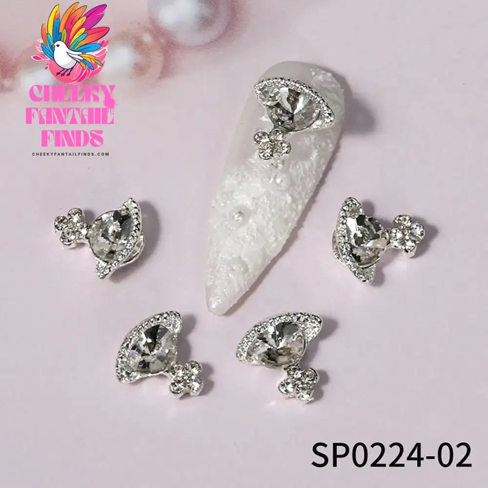10Pcs 3D Zircon Alloy Nail Art Decoration Saturn Planet Cross Gems Stones Crystal Rhinestones Nail Charms Nail Accessories Cheeky Fantail Finds