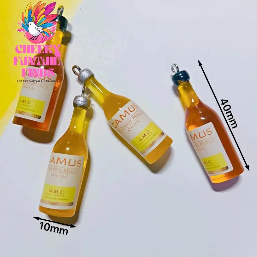 10Pcs Drink Alcohol Wine Bottle Charms for Pendant Jewelry Making Supplies Ornaments Keychain Earrings DIY Findings Accessories - Cheeky Fantail Finds