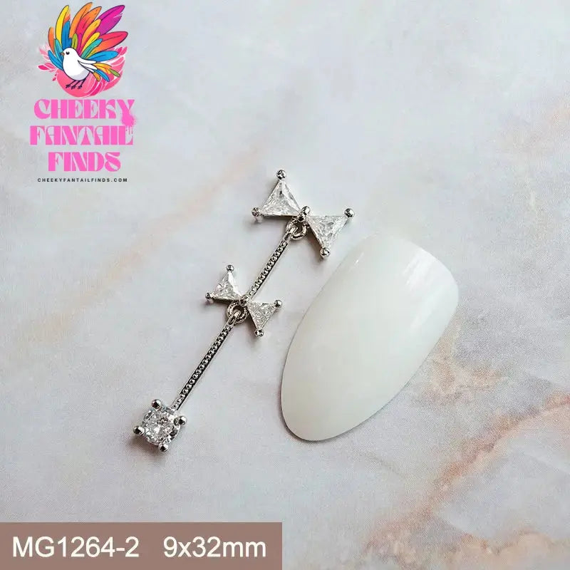 10pcs Festive Wedding Bride New Year Christmas Zircon Metal Nails Jewelry Decorations Nail Art Accessories Charms Parts Supplies Cheeky Fantail Finds