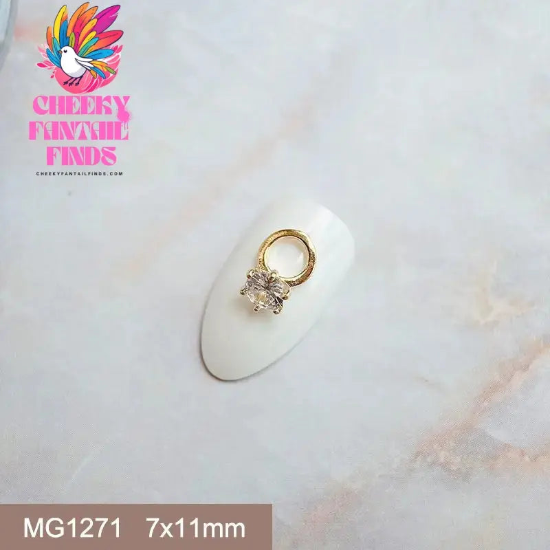 10pcs Festive Wedding Bride New Year Christmas Zircon Metal Nails Jewelry Decorations Nail Art Accessories Charms Parts Supplies Cheeky Fantail Finds