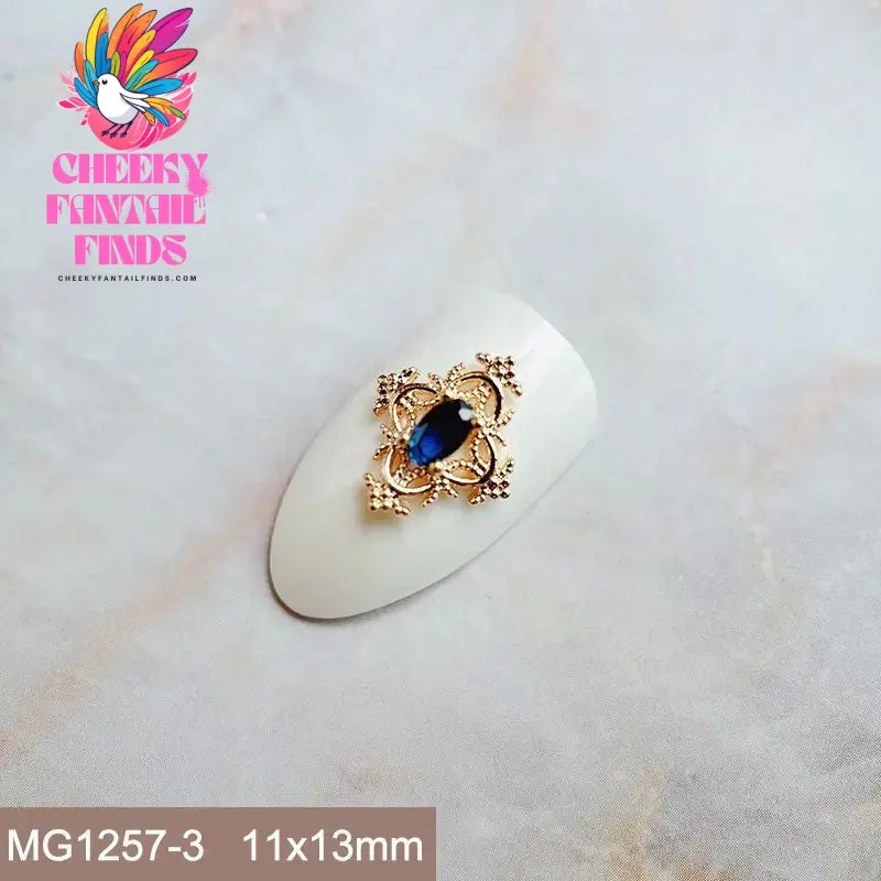 10pcs Festive Wedding Bride New Year Christmas Zircon Metal Nails Jewelry Decorations Nail Art Accessories Charms Parts Supplies Cheeky Fantail Finds