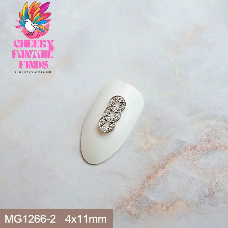 10pcs Festive Wedding Bride New Year Christmas Zircon Metal Nails Jewelry Decorations Nail Art Accessories Charms Parts Supplies Cheeky Fantail Finds