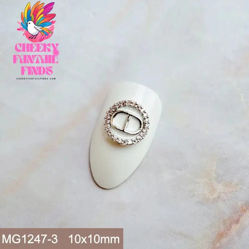 10pcs Festive Wedding Bride New Year Christmas Zircon Metal Nails Jewelry Decorations Nail Art Accessories Charms Parts Supplies Cheeky Fantail Finds
