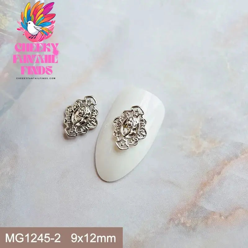10pcs Festive Wedding Bride New Year Christmas Zircon Metal Nails Jewelry Decorations Nail Art Accessories Charms Parts Supplies Cheeky Fantail Finds