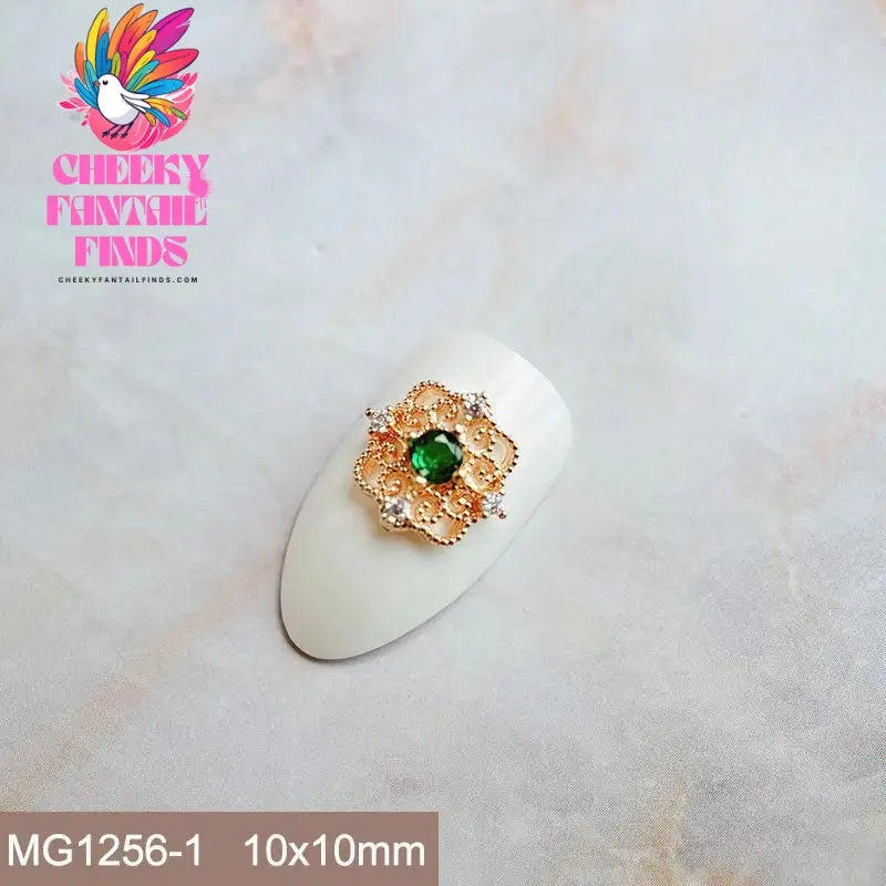 10pcs Festive Wedding Bride New Year Christmas Zircon Metal Nails Jewelry Decorations Nail Art Accessories Charms Parts Supplies Cheeky Fantail Finds
