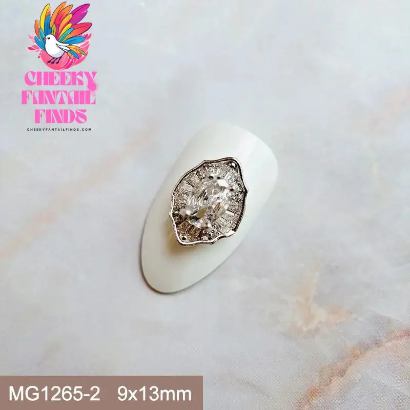 10pcs Festive Wedding Bride New Year Christmas Zircon Metal Nails Jewelry Decorations Nail Art Accessories Charms Parts Supplies Cheeky Fantail Finds