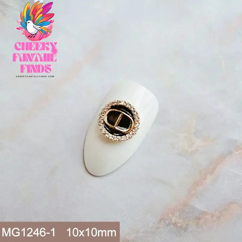 10pcs Festive Wedding Bride New Year Christmas Zircon Metal Nails Jewelry Decorations Nail Art Accessories Charms Parts Supplies Cheeky Fantail Finds