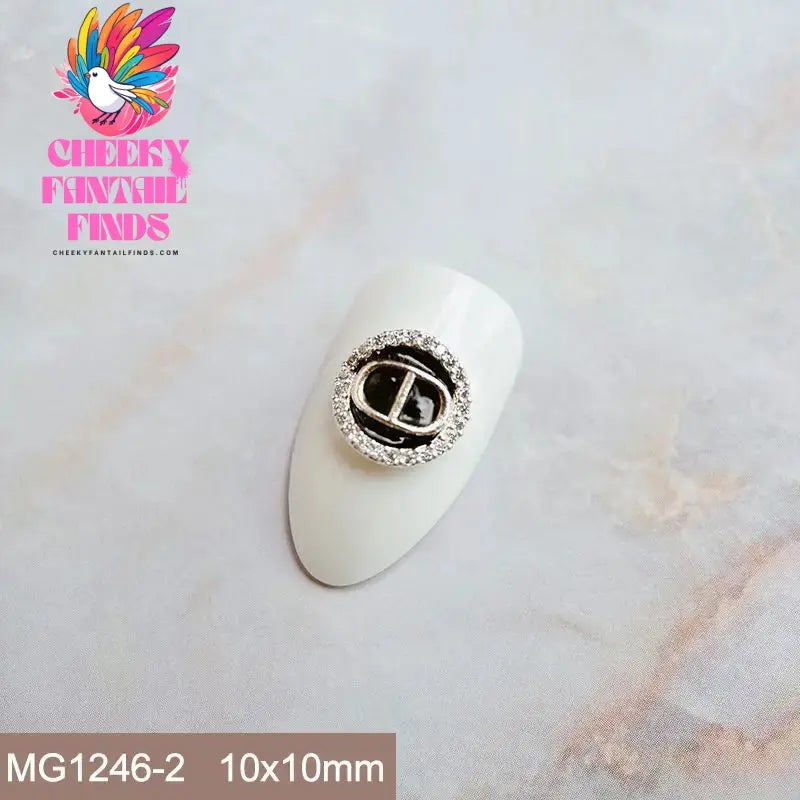 10pcs Festive Wedding Bride New Year Christmas Zircon Metal Nails Jewelry Decorations Nail Art Accessories Charms Parts Supplies Cheeky Fantail Finds