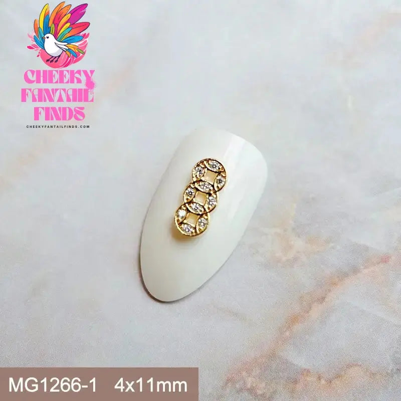 10pcs Festive Wedding Bride New Year Christmas Zircon Metal Nails Jewelry Decorations Nail Art Accessories Charms Parts Supplies Cheeky Fantail Finds