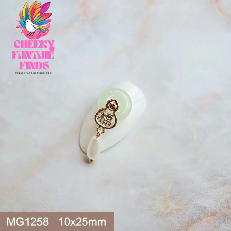 10pcs Festive Wedding Bride New Year Christmas Zircon Metal Nails Jewelry Decorations Nail Art Accessories Charms Parts Supplies Cheeky Fantail Finds