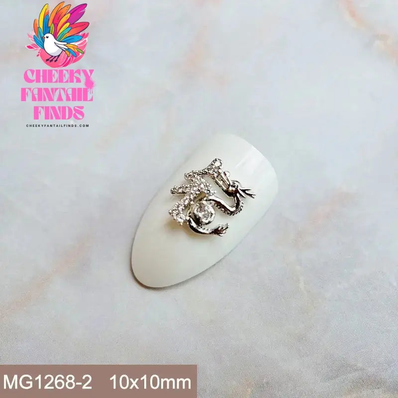 10pcs Festive Wedding Bride New Year Christmas Zircon Metal Nails Jewelry Decorations Nail Art Accessories Charms Parts Supplies Cheeky Fantail Finds