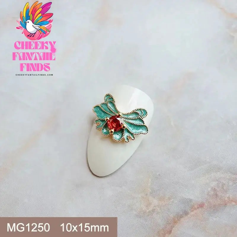 10pcs Festive Wedding Bride New Year Christmas Zircon Metal Nails Jewelry Decorations Nail Art Accessories Charms Parts Supplies Cheeky Fantail Finds