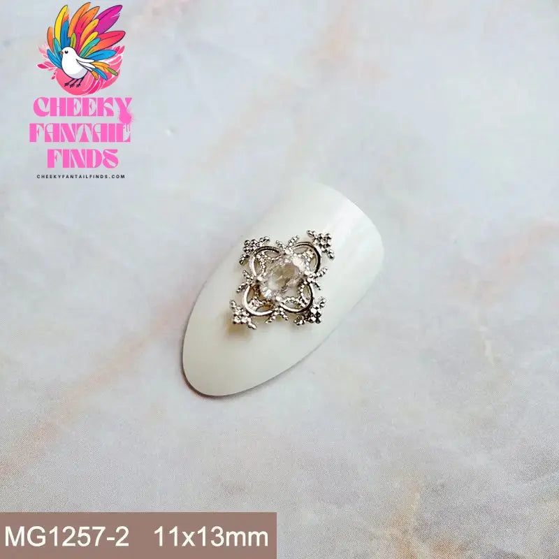 10pcs Festive Wedding Bride New Year Christmas Zircon Metal Nails Jewelry Decorations Nail Art Accessories Charms Parts Supplies Cheeky Fantail Finds