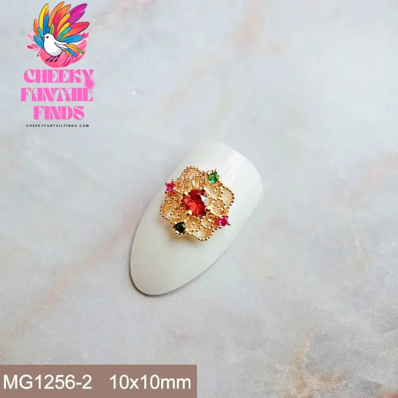 10pcs Festive Wedding Bride New Year Christmas Zircon Metal Nails Jewelry Decorations Nail Art Accessories Charms Parts Supplies Cheeky Fantail Finds