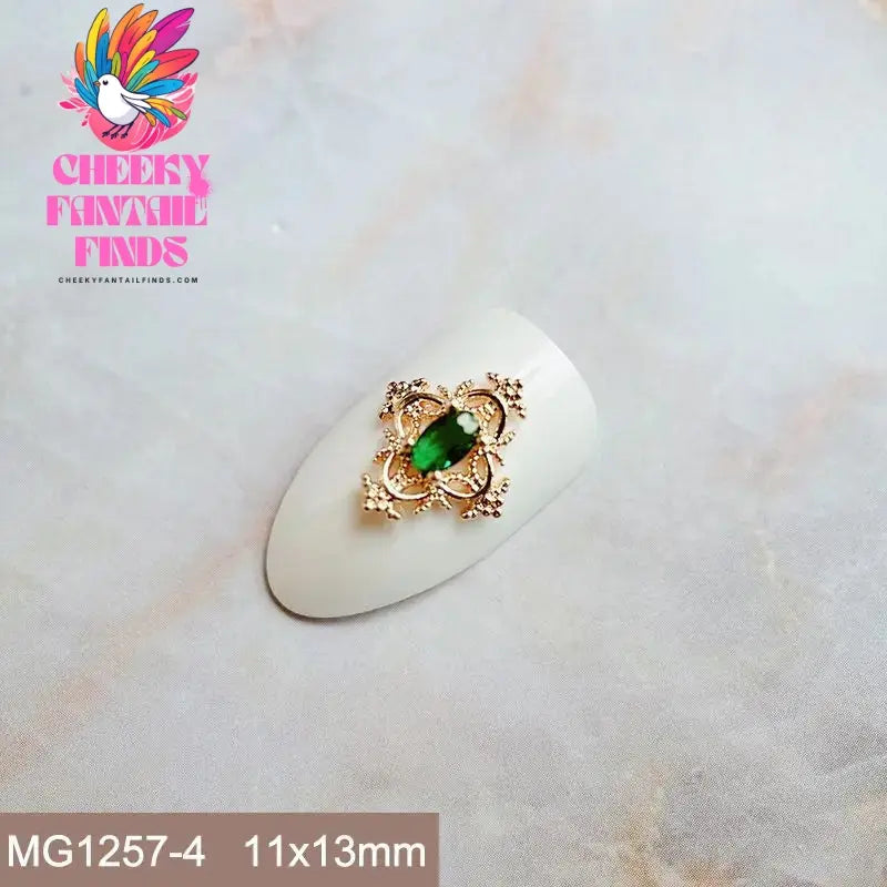 10pcs Festive Wedding Bride New Year Christmas Zircon Metal Nails Jewelry Decorations Nail Art Accessories Charms Parts Supplies Cheeky Fantail Finds