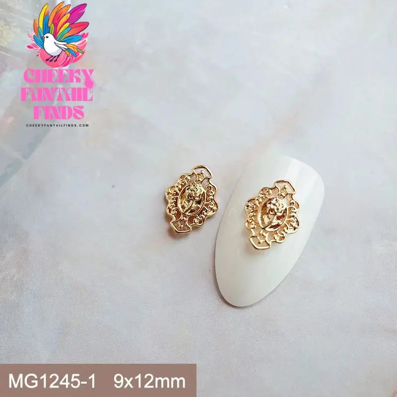 10pcs Festive Wedding Bride New Year Christmas Zircon Metal Nails Jewelry Decorations Nail Art Accessories Charms Parts Supplies Cheeky Fantail Finds