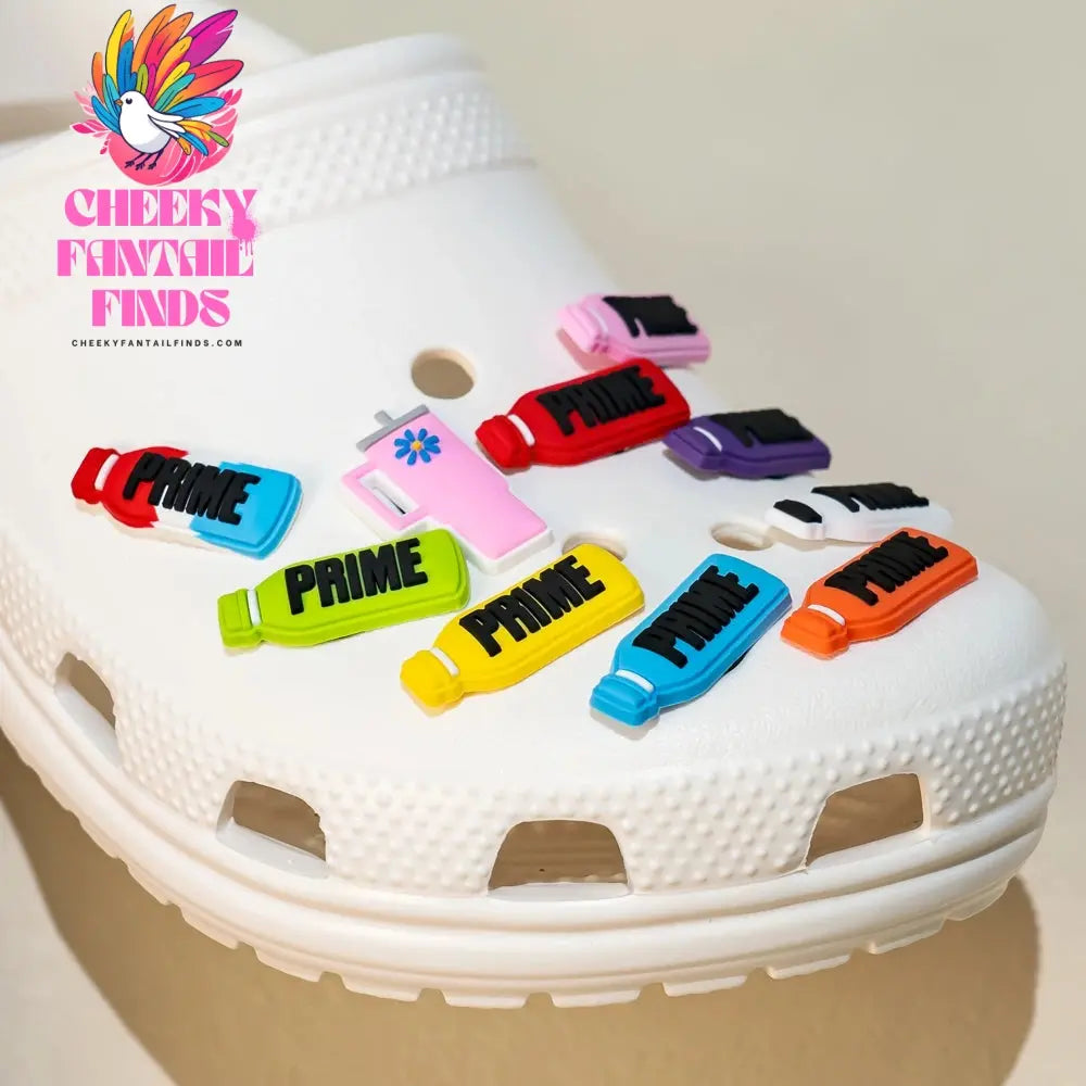 10pcs PVC Shoe Charms Bulk Clog Accessories Set Kawaii Kids Boys Girls Women Functional Drinks Shoe Decorations for Sandals - Cheeky Fantail Finds