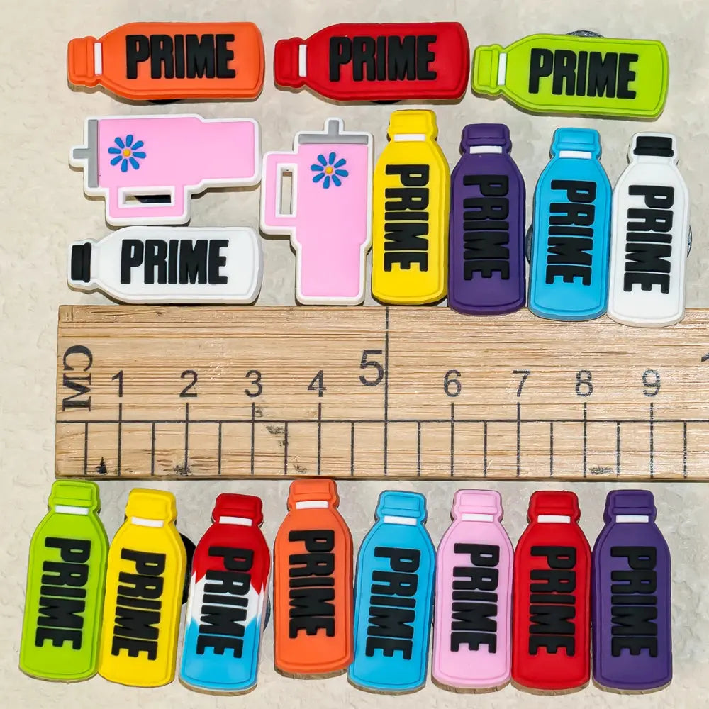 10pcs PVC Shoe Charms Bulk Clog Accessories Set Kawaii Kids Boys Girls Women Functional Drinks Shoe Decorations for Sandals - Cheeky Fantail Finds