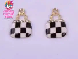10pcs Perfume Bottle Enamel Charms Lipstick Bow Tie High-heeled Shoes Bag Pendants DIY Earrings Necklace Accessory Jewelry Craft Cheeky Fantail Finds