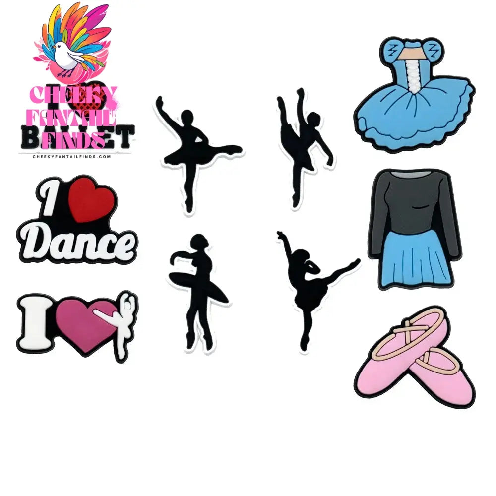 10pcs Sport Shoe Charms Basketball Football Swimming Tennis Shoe Decorations Pins for Men Women Kids Shoe Ornament Accessories - Cheeky Fantail Finds