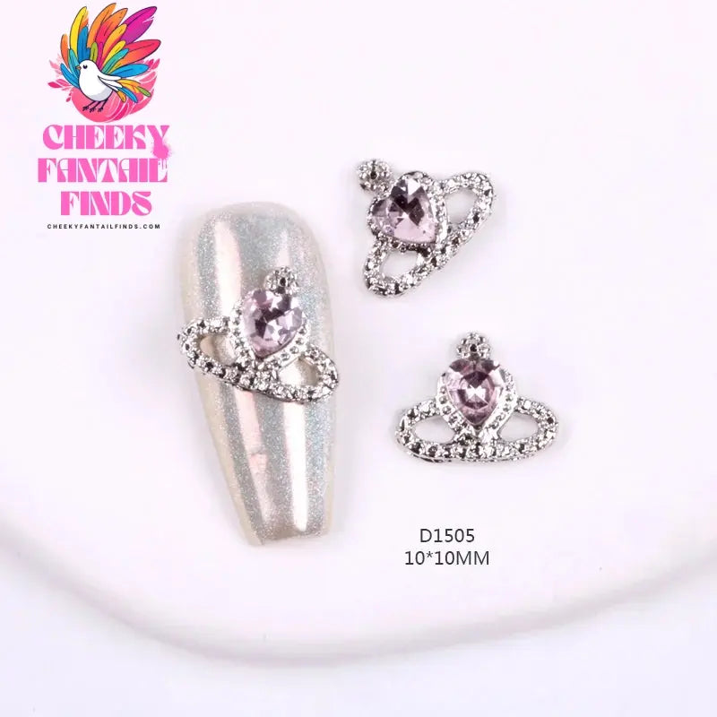 10pcs/lot Flat Bear Nails Charm Rhinestones Silver/Gold Nail Accessories Professional Charm Zirconia Diamond Luxury Parts DIY Cheeky Fantail Finds