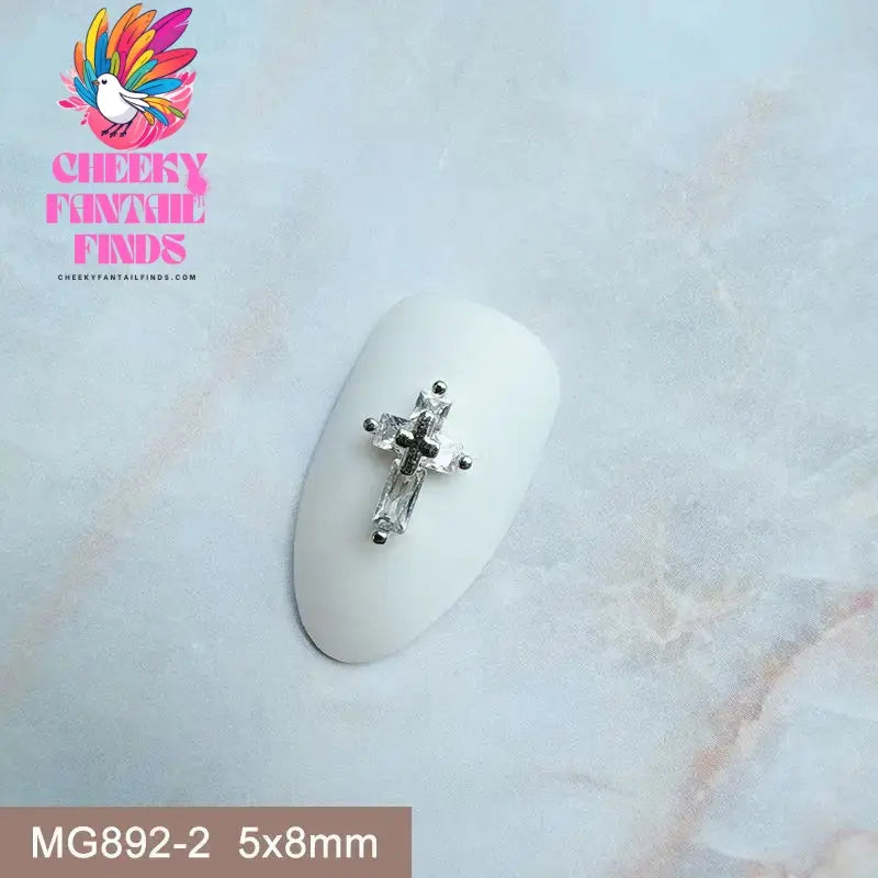 10pcs/lot Luxury Unicorn Heart Love Zircon Crystals Metal Nails Jewelry Decorations Nail Art Accessories Charms Parts Supplies Cheeky Fantail Finds