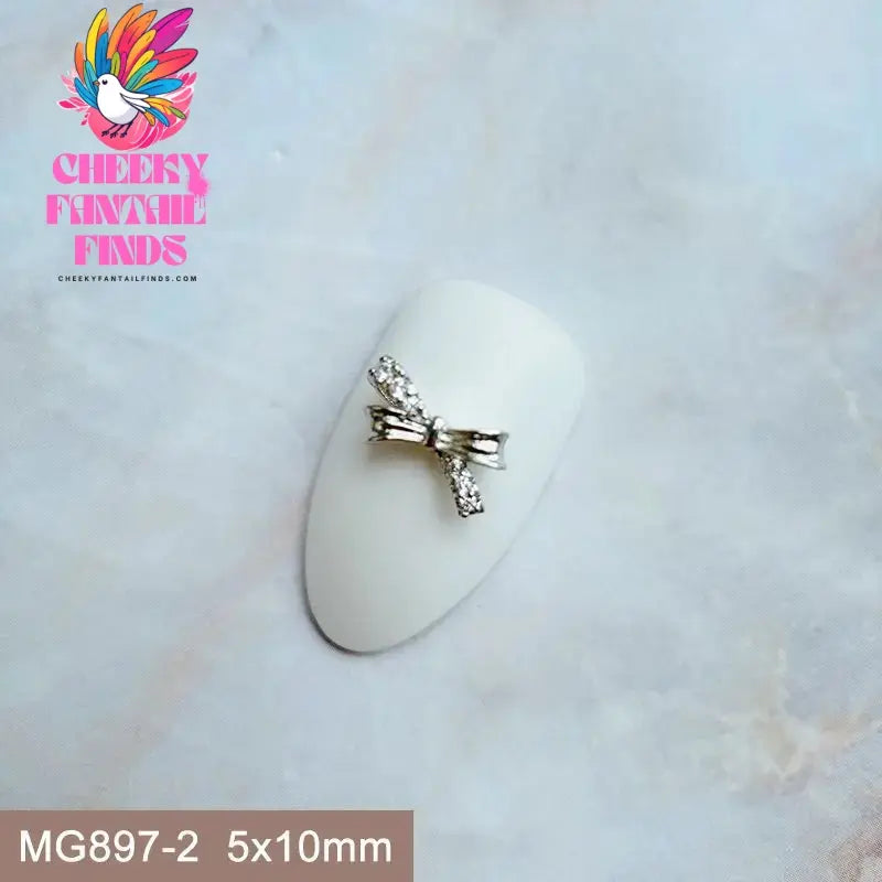 10pcs/lot Luxury Unicorn Heart Love Zircon Crystals Metal Nails Jewelry Decorations Nail Art Accessories Charms Parts Supplies Cheeky Fantail Finds