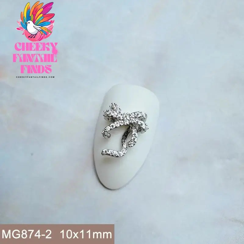 10pcs/lot Luxury Unicorn Heart Love Zircon Crystals Metal Nails Jewelry Decorations Nail Art Accessories Charms Parts Supplies Cheeky Fantail Finds