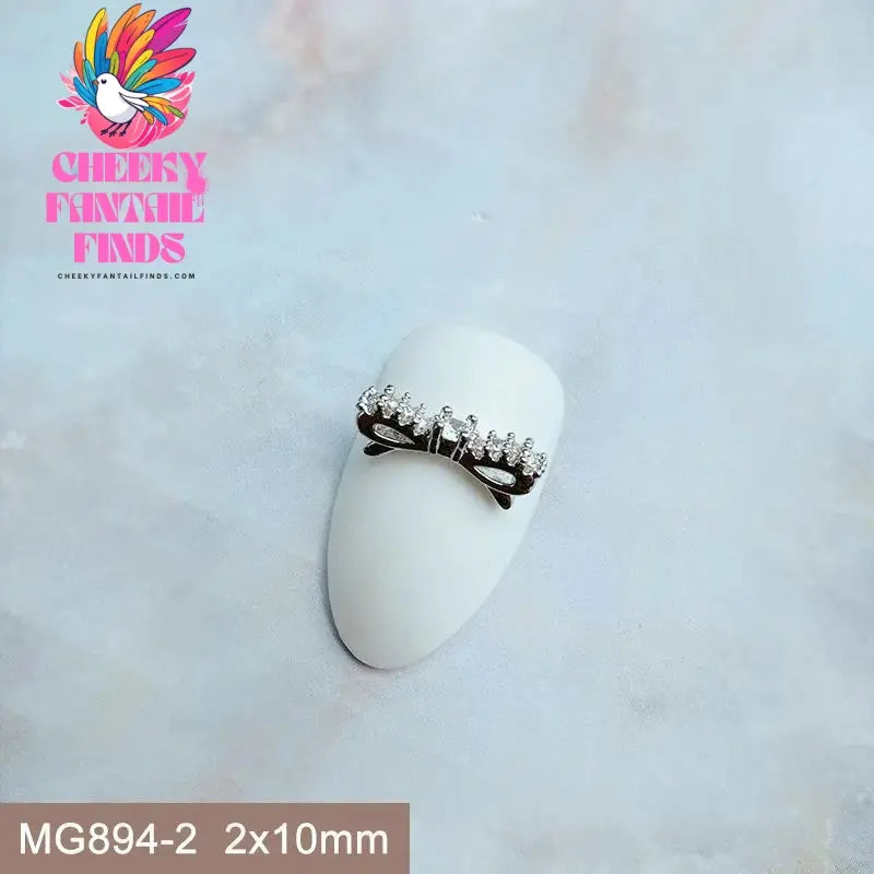 10pcs/lot Luxury Unicorn Heart Love Zircon Crystals Metal Nails Jewelry Decorations Nail Art Accessories Charms Parts Supplies Cheeky Fantail Finds