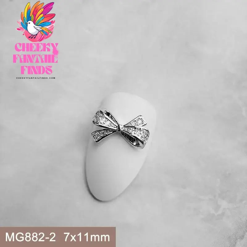 10pcs/lot Luxury Unicorn Heart Love Zircon Crystals Metal Nails Jewelry Decorations Nail Art Accessories Charms Parts Supplies Cheeky Fantail Finds