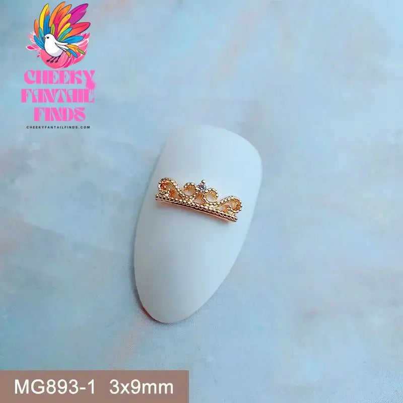 10pcs/lot Luxury Unicorn Heart Love Zircon Crystals Metal Nails Jewelry Decorations Nail Art Accessories Charms Parts Supplies Cheeky Fantail Finds