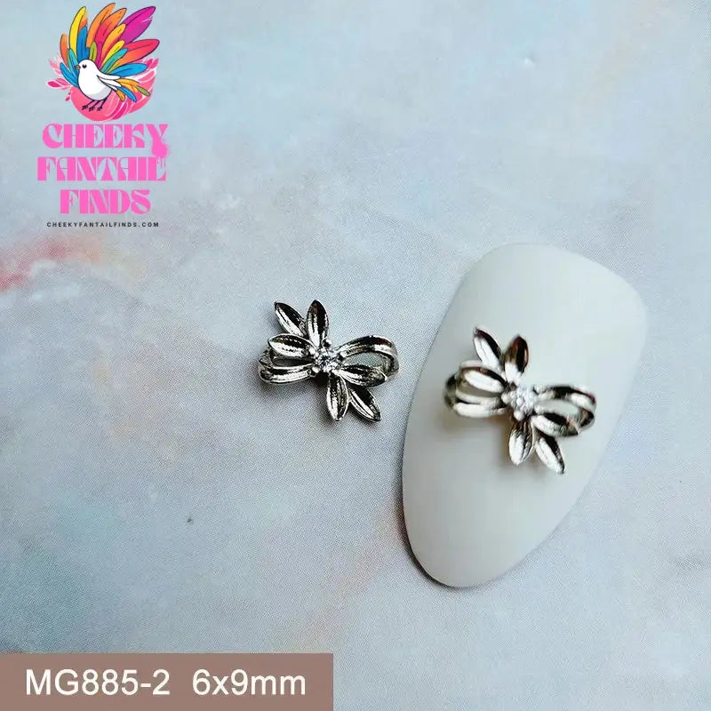 10pcs/lot Luxury Unicorn Heart Love Zircon Crystals Metal Nails Jewelry Decorations Nail Art Accessories Charms Parts Supplies Cheeky Fantail Finds