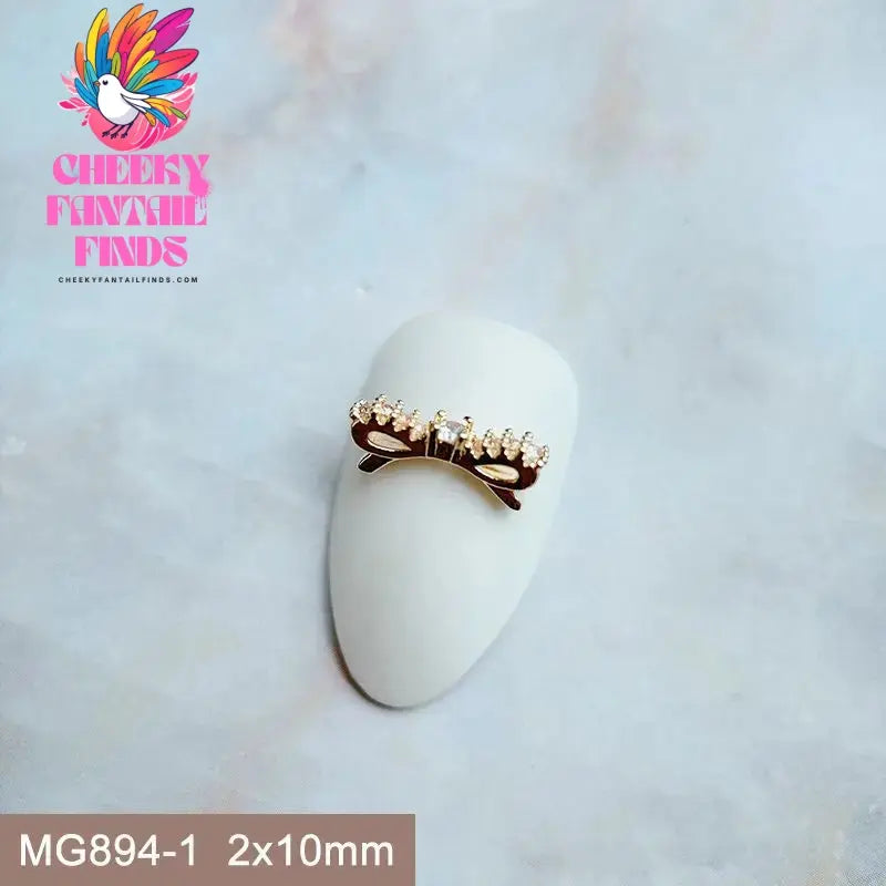 10pcs/lot Luxury Unicorn Heart Love Zircon Crystals Metal Nails Jewelry Decorations Nail Art Accessories Charms Parts Supplies Cheeky Fantail Finds