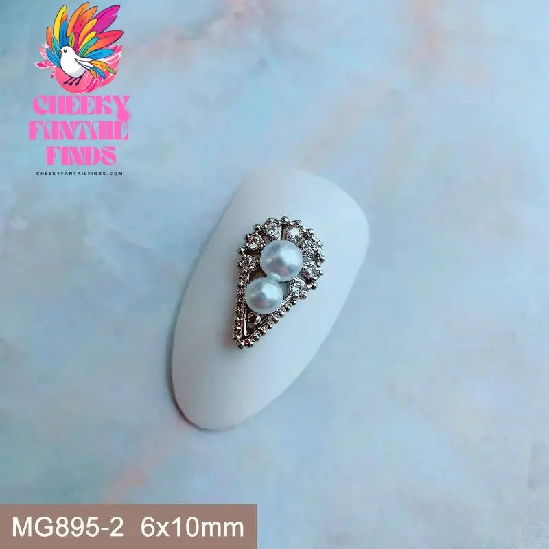 10pcs/lot Luxury Unicorn Heart Love Zircon Crystals Metal Nails Jewelry Decorations Nail Art Accessories Charms Parts Supplies Cheeky Fantail Finds