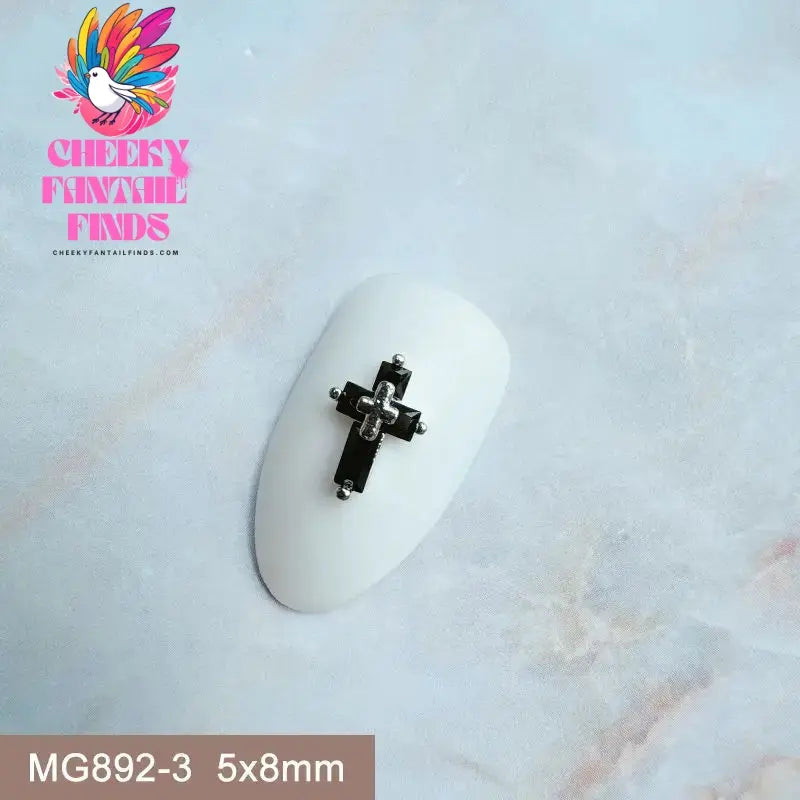10pcs/lot Luxury Unicorn Heart Love Zircon Crystals Metal Nails Jewelry Decorations Nail Art Accessories Charms Parts Supplies Cheeky Fantail Finds