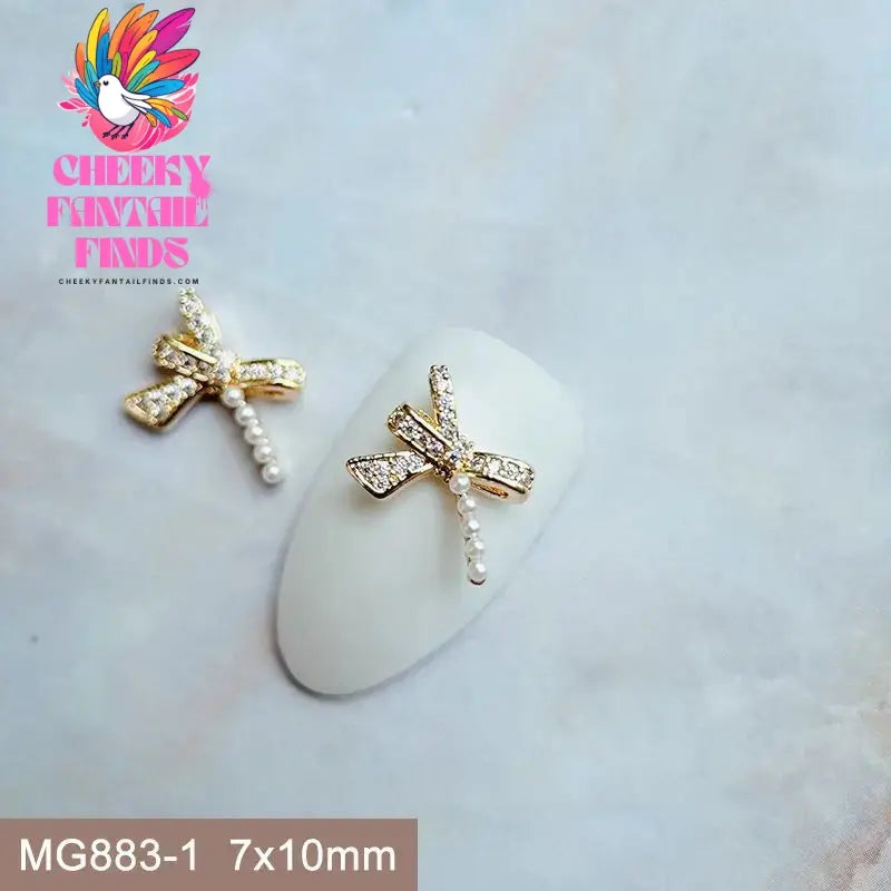 10pcs/lot Luxury Unicorn Heart Love Zircon Crystals Metal Nails Jewelry Decorations Nail Art Accessories Charms Parts Supplies Cheeky Fantail Finds