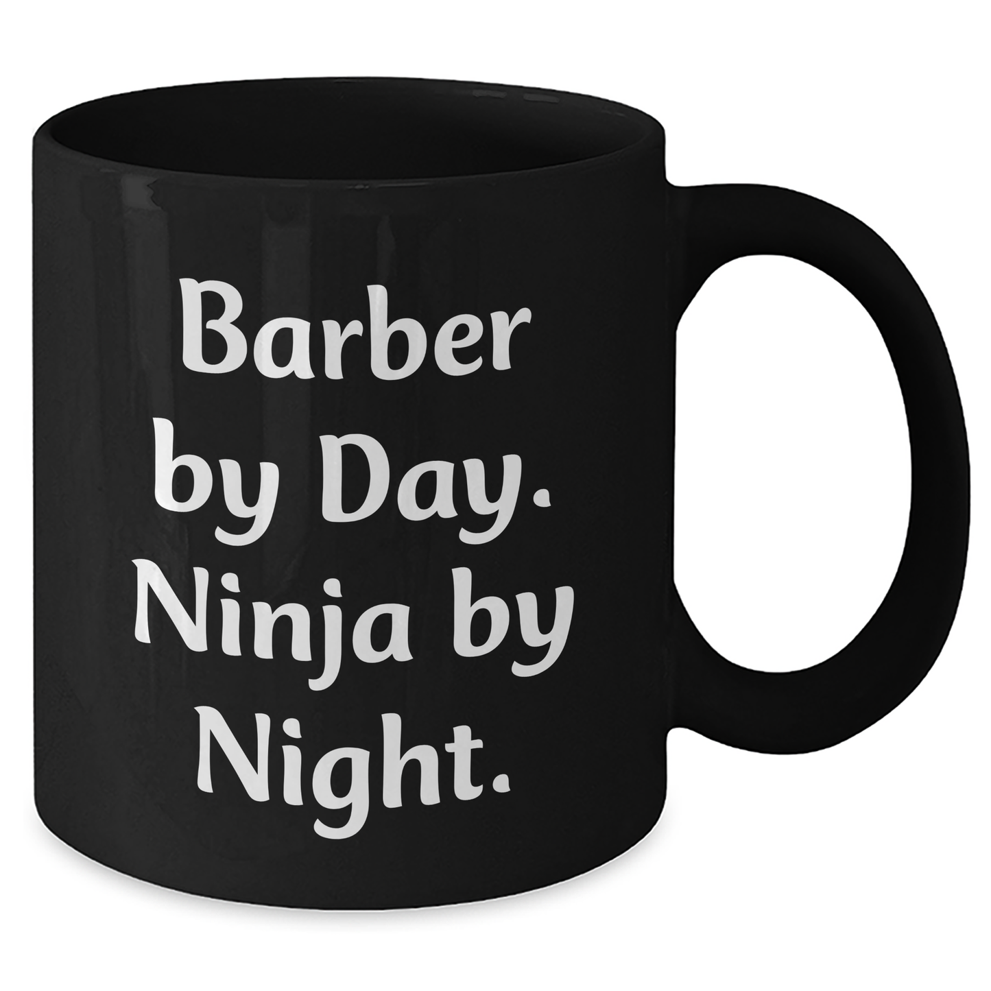 Funny Barber Gifts from Men - 'Barber By Day. Ninja By Night.' Black Coffee Mug for Fathers Day - Additional