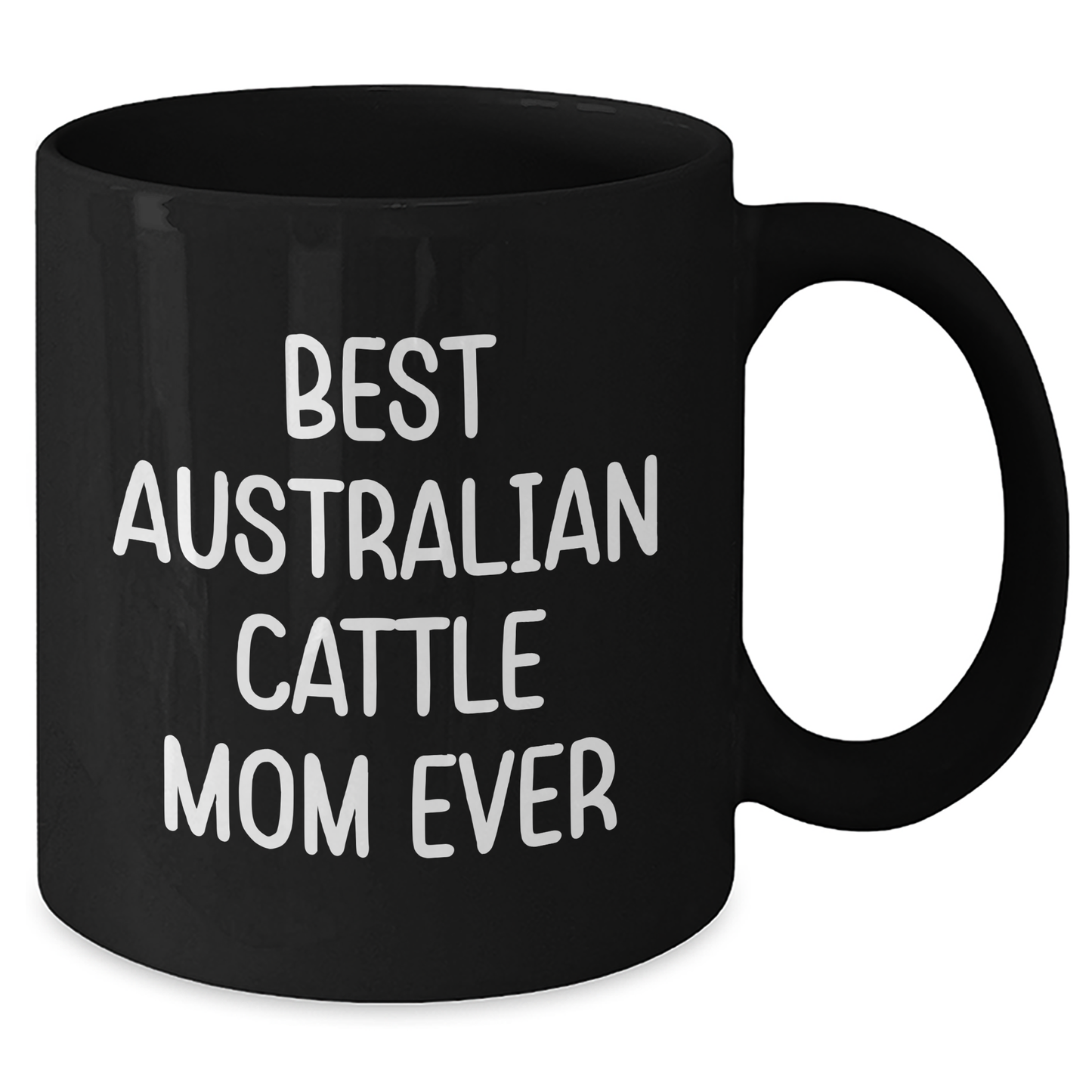 Funny Australian Cattle Dog Mom Gifts from Family for Dad's Special Day Black Coffee Mug - Additional